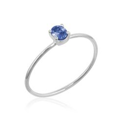 01-142639B Anillo mujer oro blanco zafiro montado con grapas