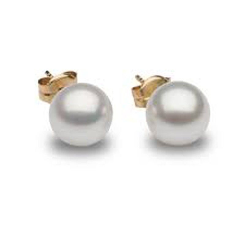 01-45 Pendientes oro 18k de mujer con perlas australianas naturales