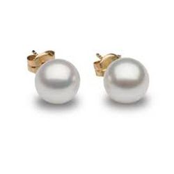 01-45 Pendientes oro 18k de mujer con perlas australianas naturales