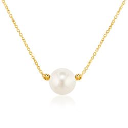 03-173851A Bonito y elegante colgante mujer en oro con perla cultivada