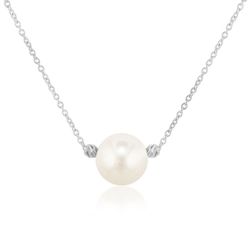 03-173851B Colgante de mujer elegante en oro blanco y perla cultivada