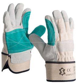 [1 par] Guantes americanos 1015RFG de serraje con refuerzo