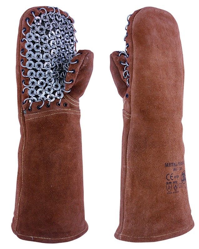 [1 par] Guantes de malla metálica altas temperaturas