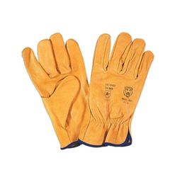 [1 par] Guantes todo flor vacuno amarillo