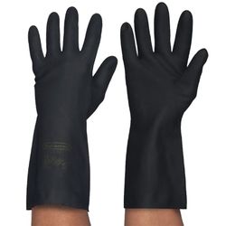 [10 pares] Guantes industriales negros goma con neopreno