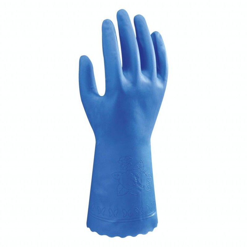 [10 pares] Guantes showa de PVC azules 170