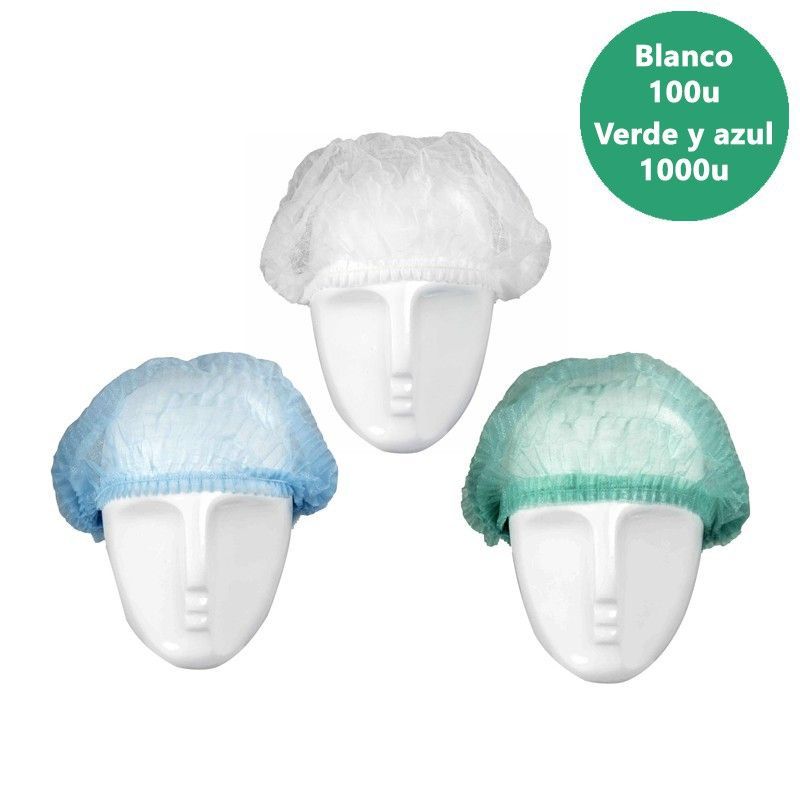 [100] Cofias desechables redondas plegado acordeón