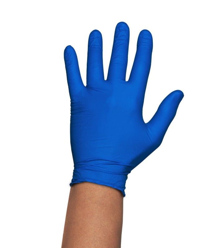 [100u] Guantes de nitrilo grueso 4.6g azul