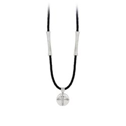 1146 Colgante piel decorado con plata