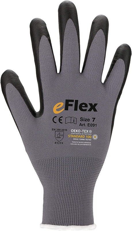 [12 pares] Guante nitrilo eFlex microespuma elastano