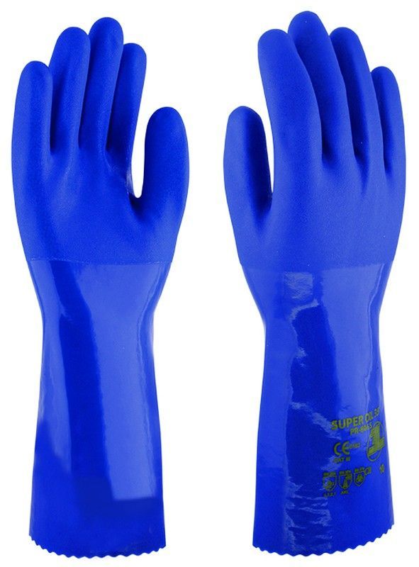 [12 pares] Guantes 3L de PVC azul Super Oil 35