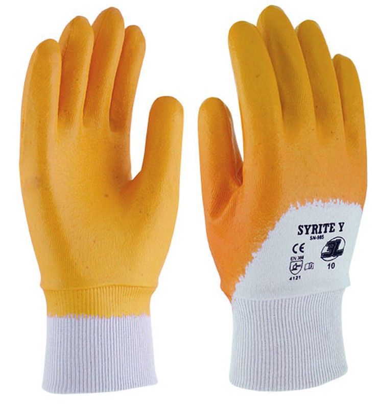[12 pares] Guantes 3L ligeros de nitrilo amarillo Syrite