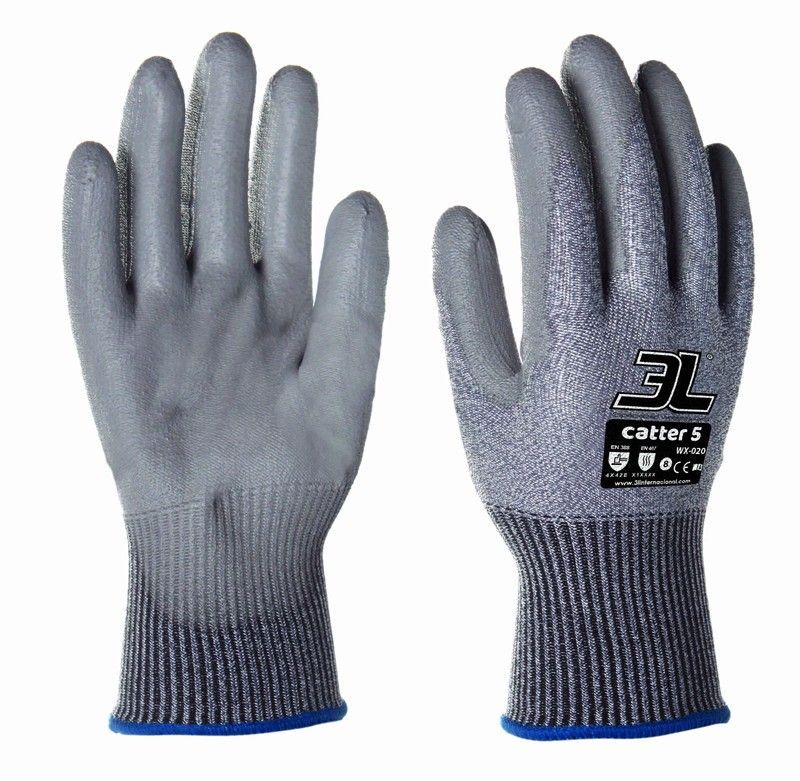 [12 pares] Guantes anticorte poliuretano CATTER 5