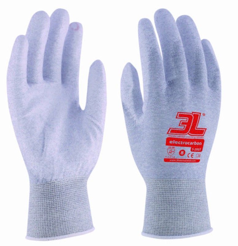 [12 pares] Guantes antiestático sin costuras  mod. ELECTRO CARBON