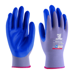 [12 pares] Guantes de nitrilo azul sin costuras 3L