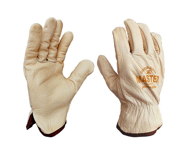 [12 pares] Guantes de protección piel flor beige