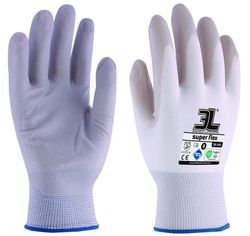 [12 pares] Guantes grises nitrilo nylon Superflex 3L