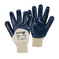 [12 pares] Guantes nitrilo pesado recubrimiento en palma y dedos