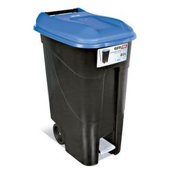 120 litros. Contenedor C/Pedal 120 Lt Tapa Azul Tayg