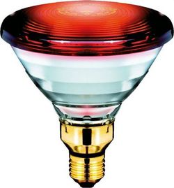 12887415 philips lámpara infrared 150w e27 230v par38 rojo