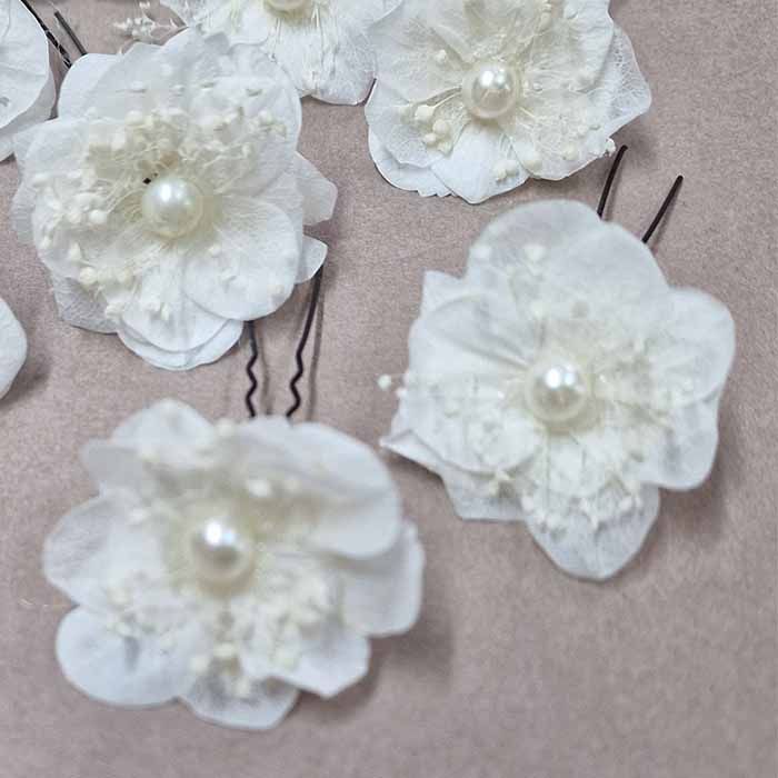 2 Horquilla de Hortensia y Perla