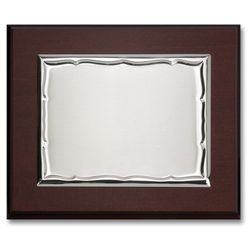20-6578 Placa homenaje de plata y madera colección ondas