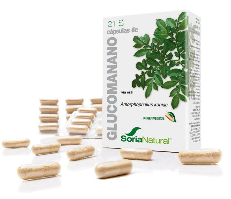21-S Glucomanano S Xxi Liberación Prolongada 400mg 60 Cápsulas Soria Natural