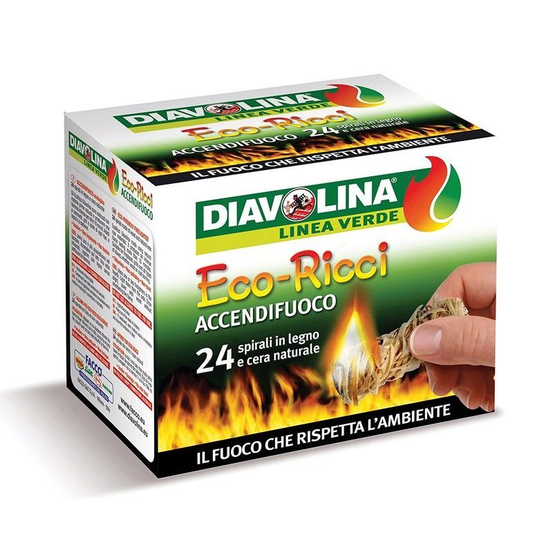 24 Rizos de encendido de madera y cera | Diavolina