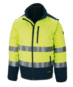 288-CSFY/A CAZADORA TIPO SOFT SHELL AMARILLA AZUL