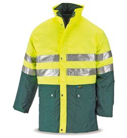 288-PKFV Mix PARKA FLUO TRIPLE USO VERDE/AMARILLO