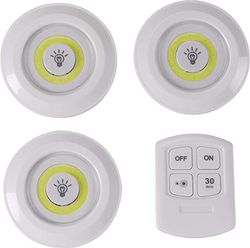 3 Apliques Led + Mando 60l A Pilas