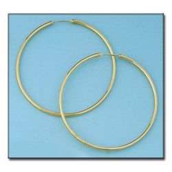 33-A602 Pendientes de aros de oro amarillo 18K, pendientes mujer grandes, aros lisos