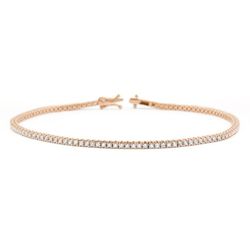 3422 Pulsera plata chapada Rivière con circonitas