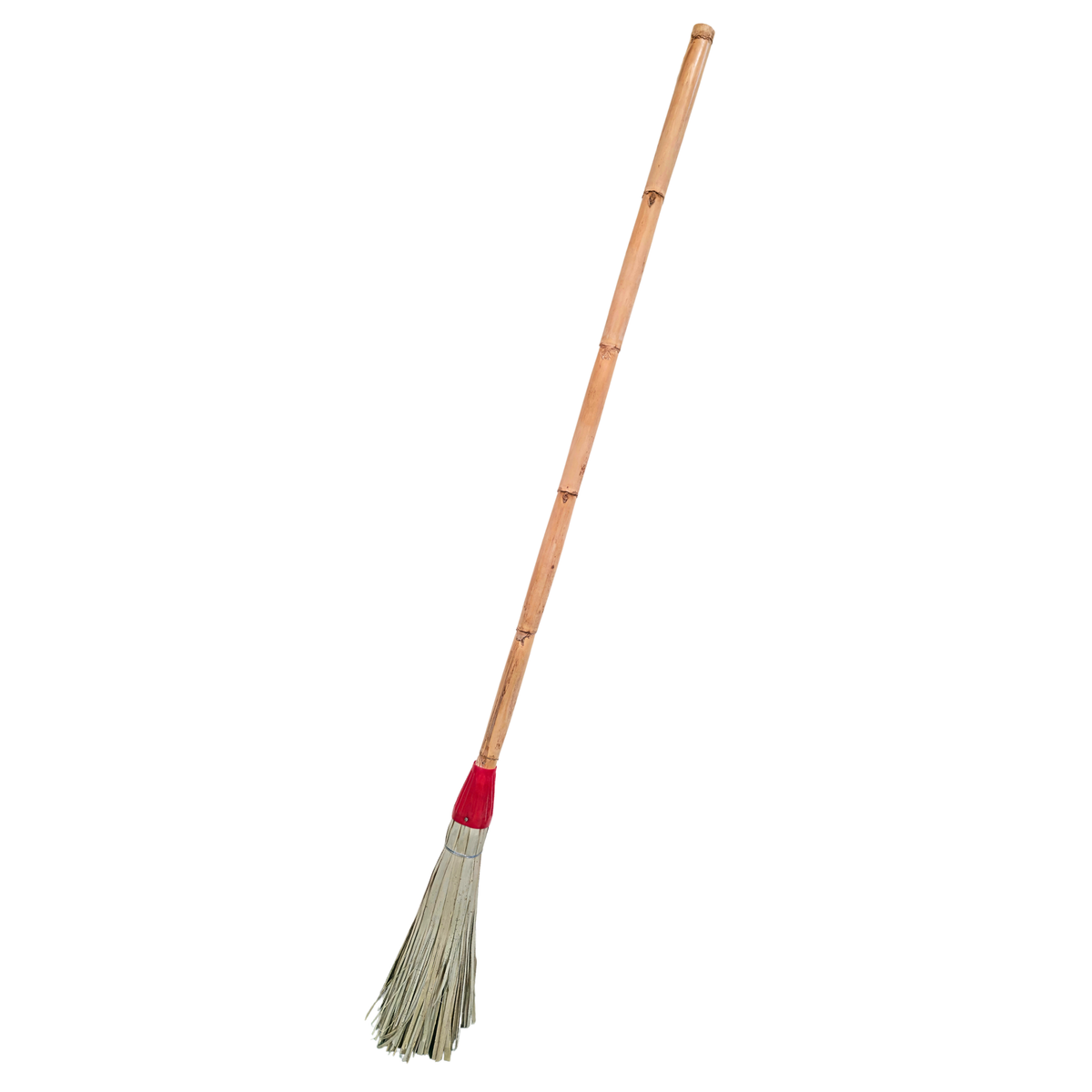 [4 u] Escobas de palma con mango de caña
