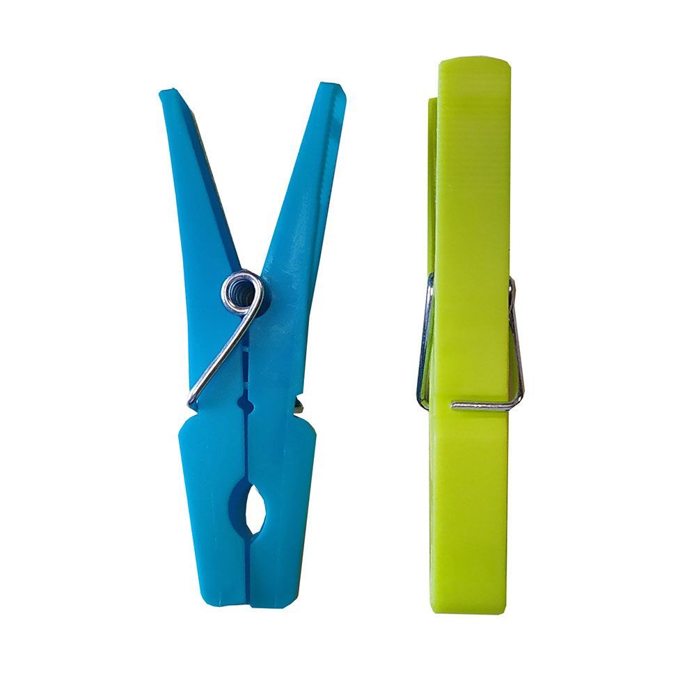 50 Pinzas De Plástico De Colores Varios 75 Mm