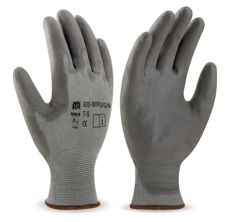 688-NYPU/G/N GUANTE NYLON POLIURETANO GRIS