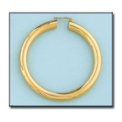 99-A481 Pendientes mujer de aro en oro de 18K acabado pulido y brillo