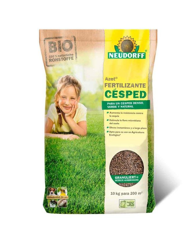 Abono ecológico granulado para el césped