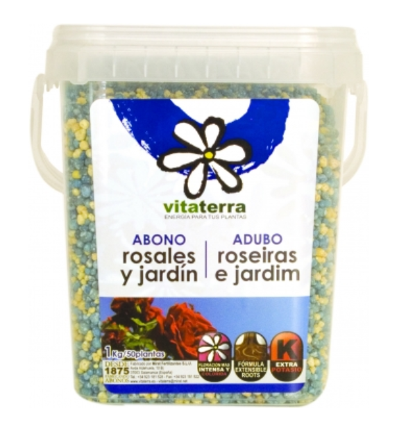 Abono granulado rosales y jardín 1kg