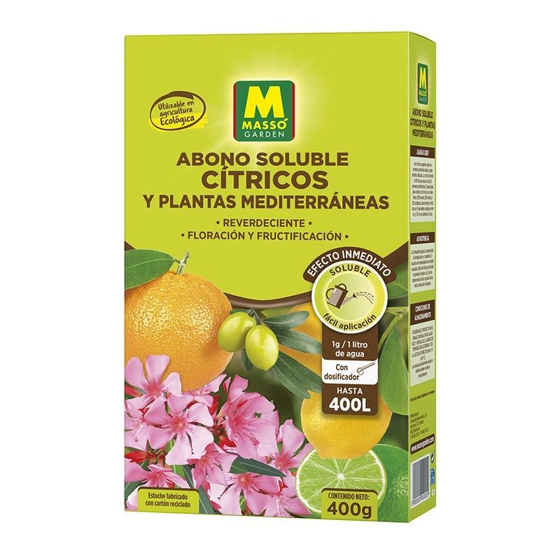 ABONO SOLUBLE CÍTRICOS Y PLANTAS MEDITERRANEAS ECO 400g