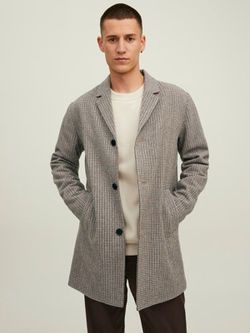 Abrigo 3/4 con cuadro pequeño Jack & Jones Brown