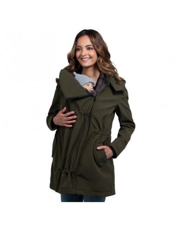 Abrigo de porteo y premamá Wombat Shell Verde