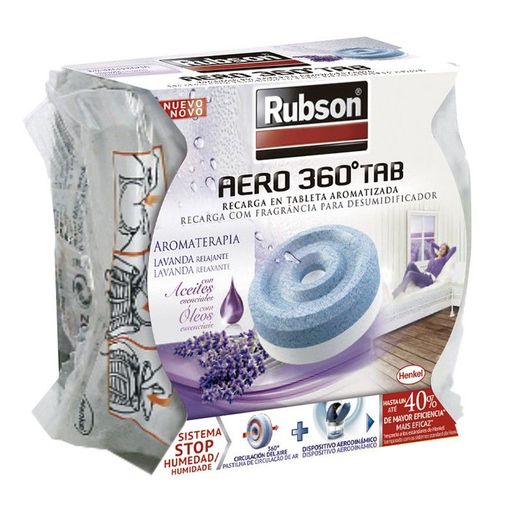 Absorbehumedad RUBSON Aero 360º. Recamb.Absorbe Humedad 450 Gr. Flores