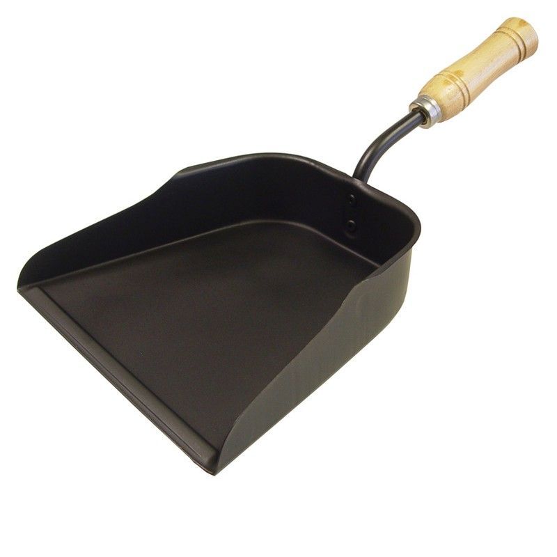 Accesorios chimenea Recogedor Metálico. Mango Madera. 24X23