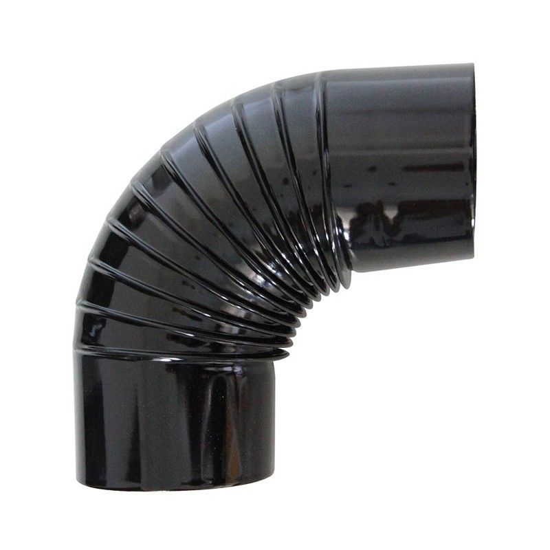 Accesorios extracción humos estufa serie chapa negro brillante Codo Estufa Vitrif. Negro  90º Ø 110 Mm.