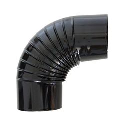 Accesorios extracción humos estufa serie chapa negro brillante Codo Estufa Vitrif. Negro  90º Ø 110 Mm.