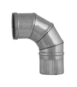 Accesorios extracción humos estufas PELLET serie inox Codo 90 º Tubo Pellet. Inox. Ø 80 Mm.