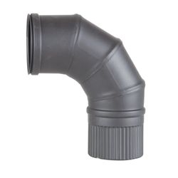 Accesorios extracción humos estufas PELLET serie inox grafito Codo 90 º Pellet  Inox Pint Graf Ø 80 Mm