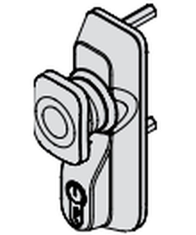 Accionamiento antipánico pomo giratorio con llave.