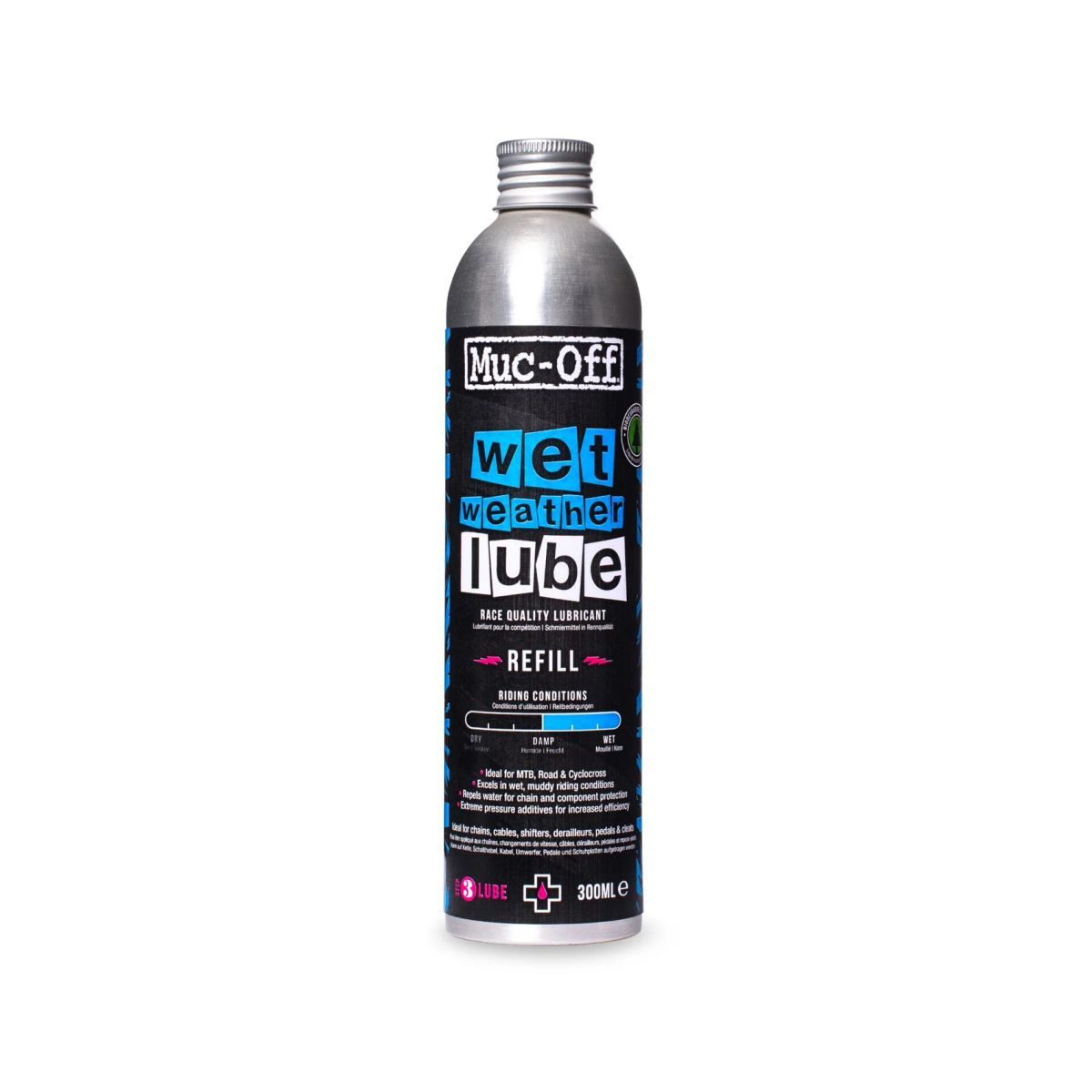 Aceitera Lubricante Muc-Off Clima Húmedo 300 ml 🌧️🚴‍♂️ | Wet Lube para Cadena | Máxima Protección y Rendimiento 🔧